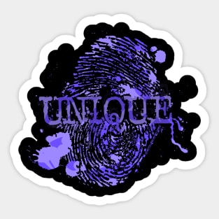 Unique PURPLE Thumbprint Sticker